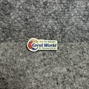 Coral World Ocean Park St. Thomas Virgin Islands Travel Souvenir Pin Lapel Pin
